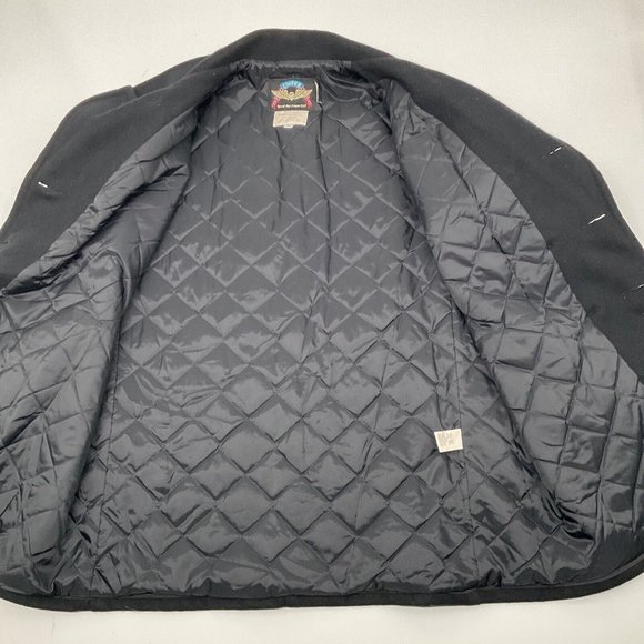 Vtg 80s Cooper Black 100% Wool Peacoat Sz XL Exclusive From Labor Mgt Co… - Picture 10 of 10